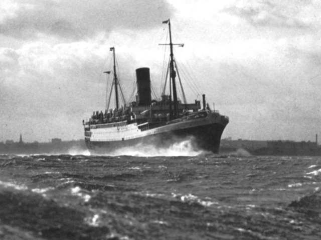 RMT Lancastria steaming from Plymouth to St Nazaire